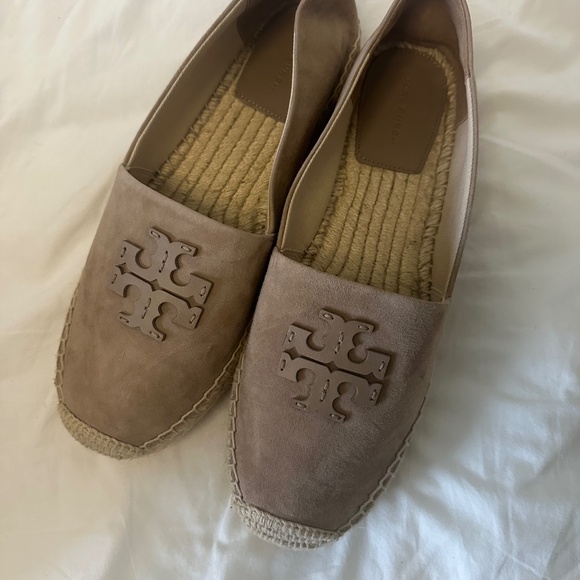 Tory Burch Platform Espadrilles Tan Leather BRAND New SZ 11 - Picture 1 of 2